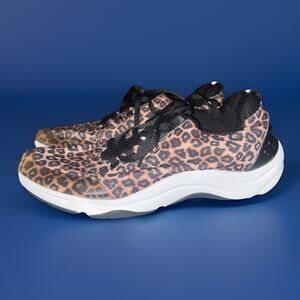 Vionic Womens Tourney Leopard Print Athletic Sneakers Size 7 Lace Up